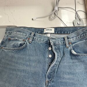 Agolde Light Blue Button-Fly Jeans